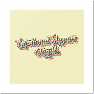 This Is My Emotional Support Kindle | Retro Striped Text Posters and Art